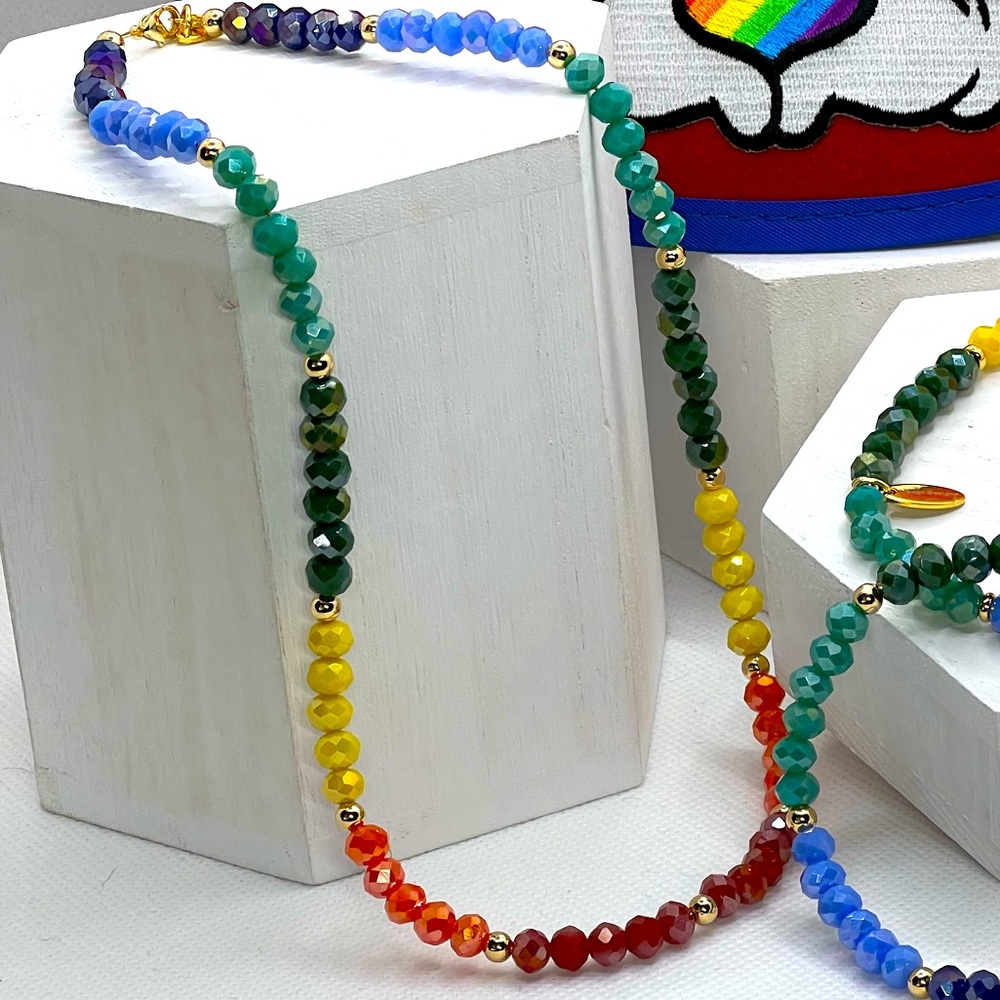 Rainbow Beaded Necklace